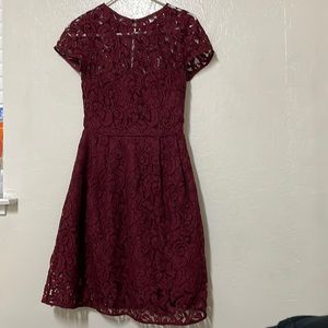 J. Crew maroon lacy dress!🌺